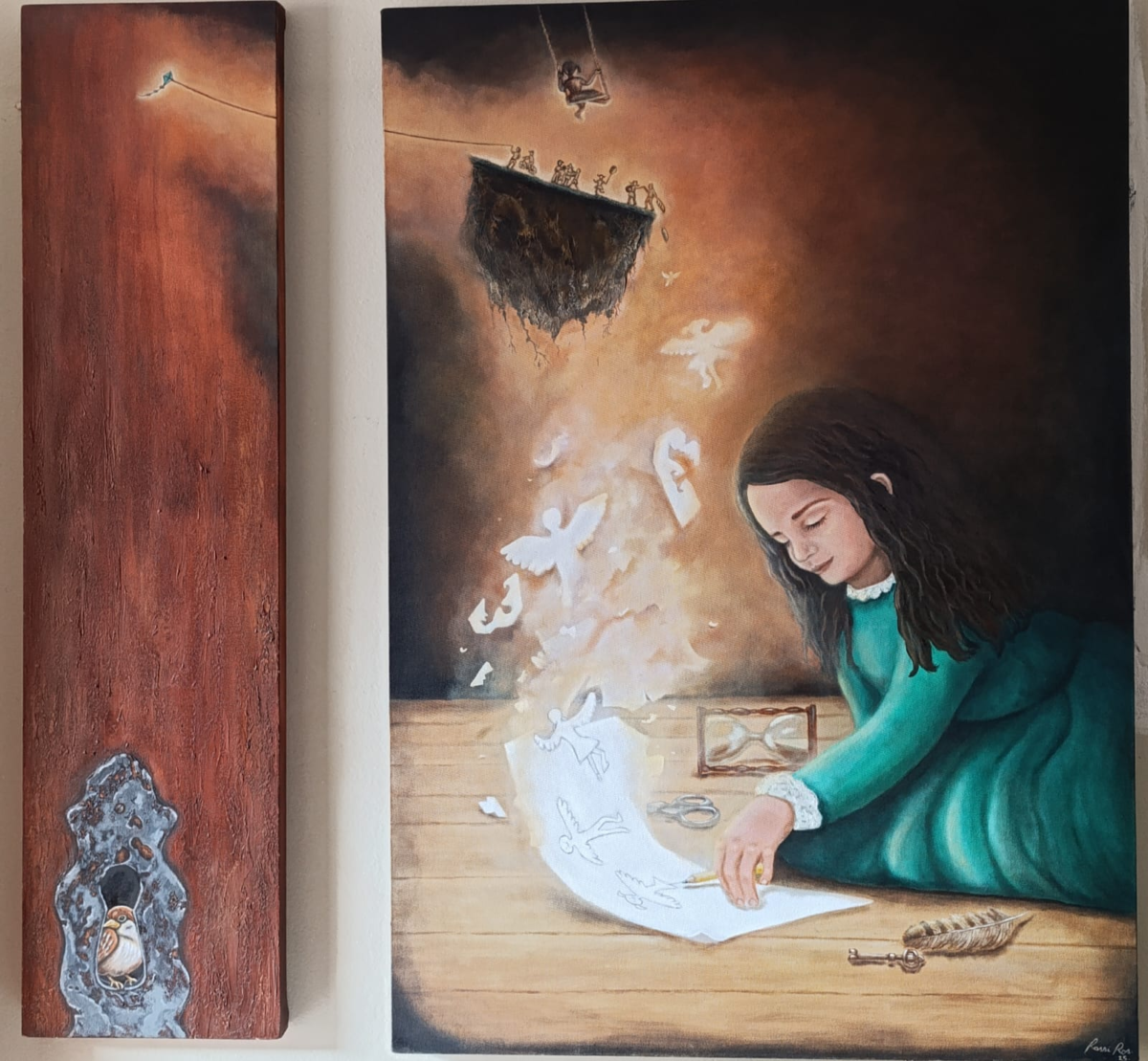 Artistas transitan por las huellas de la niñez en exposición de arte