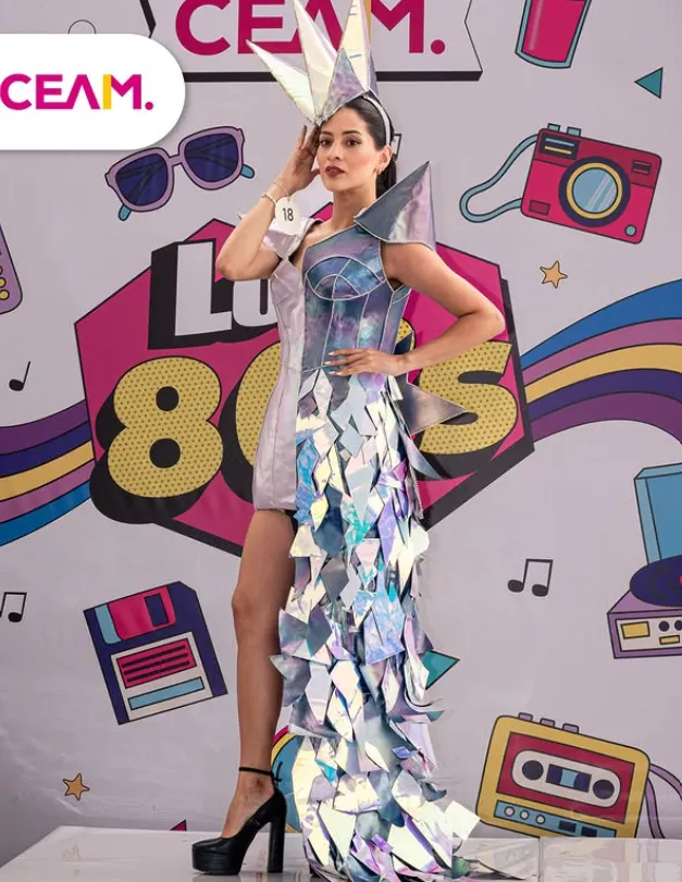 ¿Se pueden hacer prendas sin usar telas? Futuras diseñadoras de moda reinterpretaron los 80’s en una pasarela creativa