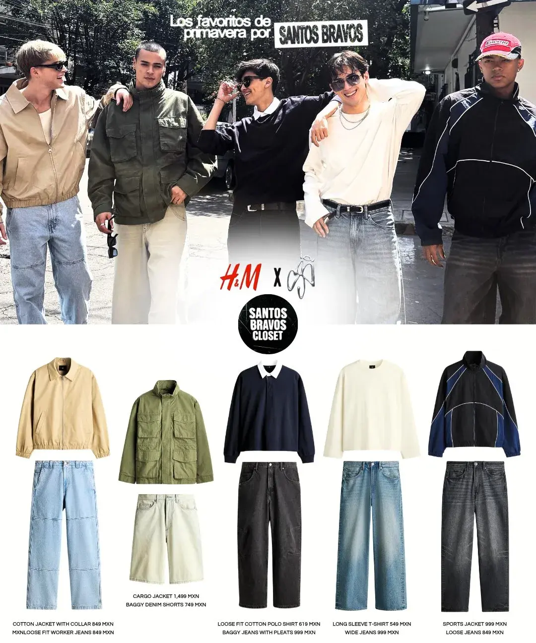 Santos Bravos x H&M: música, estilo y comunidad que llevó el pop latino a la moda Santos Bravos x H&M: música, estilo y comunidad que llevó el pop latino a la moda