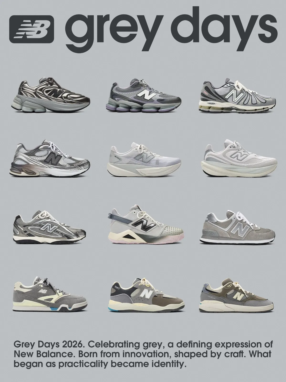New Balance rinde homenaje a su legado y evolución de marca con "Grey Days"
