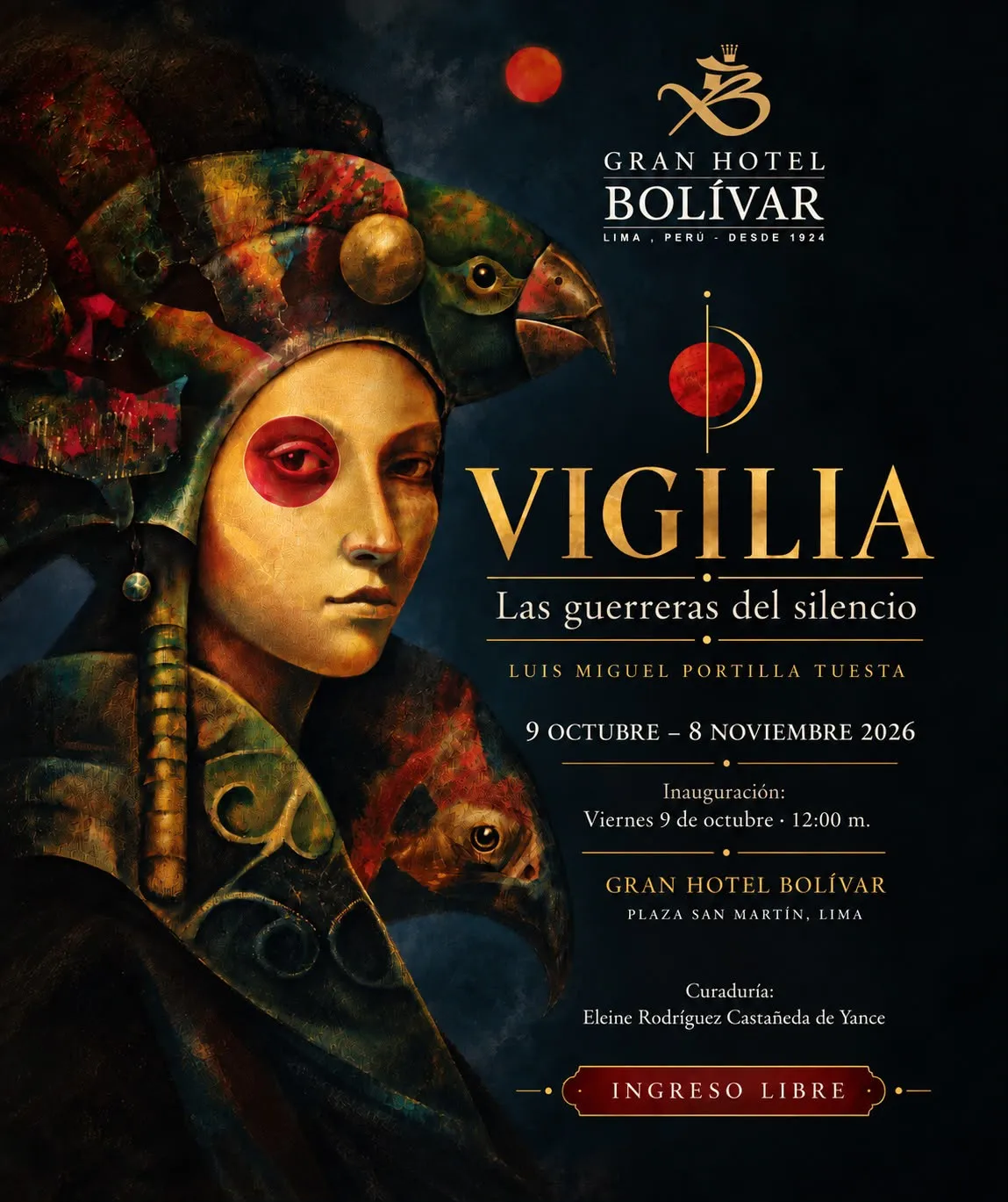 “Vigilia: Las guerreras del silencio”: Luis Miguel Portilla Tuesta presenta nueva exposición en el Gran Hotel Bolívar “Vigilia: Las guerreras del silencio”: Luis Miguel Portilla Tuesta presenta nueva exposición en el Gran Hotel Bolívar