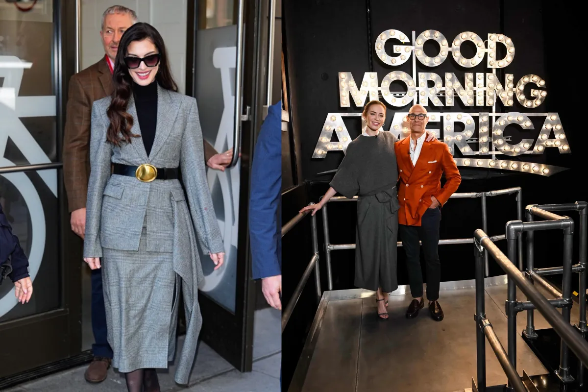 ANNE HATHAWAY y EMILY BLUNT vistieron con diseños de MICHAEL KORS