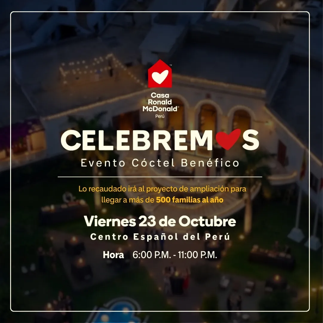 Celebremos 2026: Casa Ronald McDonald Perú presenta una noche de peruanidad para unir a más familias Celebremos 2026: Casa Ronald McDonald Perú presenta una noche de peruanidad para unir a más familias