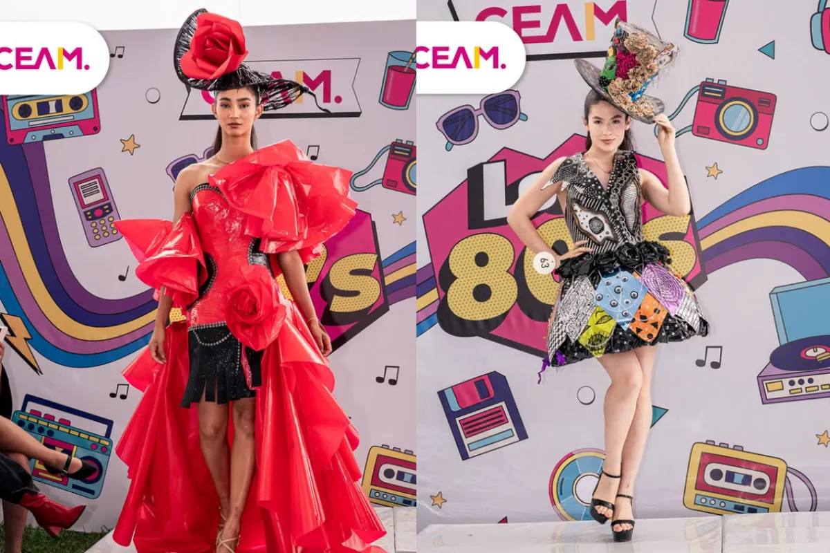 ¿Se pueden hacer prendas sin usar telas? Futuras diseñadoras de moda reinterpretaron los 80’s en una pasarela creativa