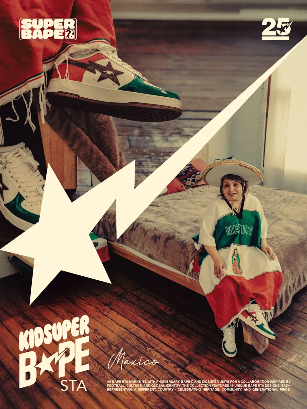 BAPE y KidSuper lanzan una colección de zapatillas inspirada en las 48 selecciones del Mundial 2026