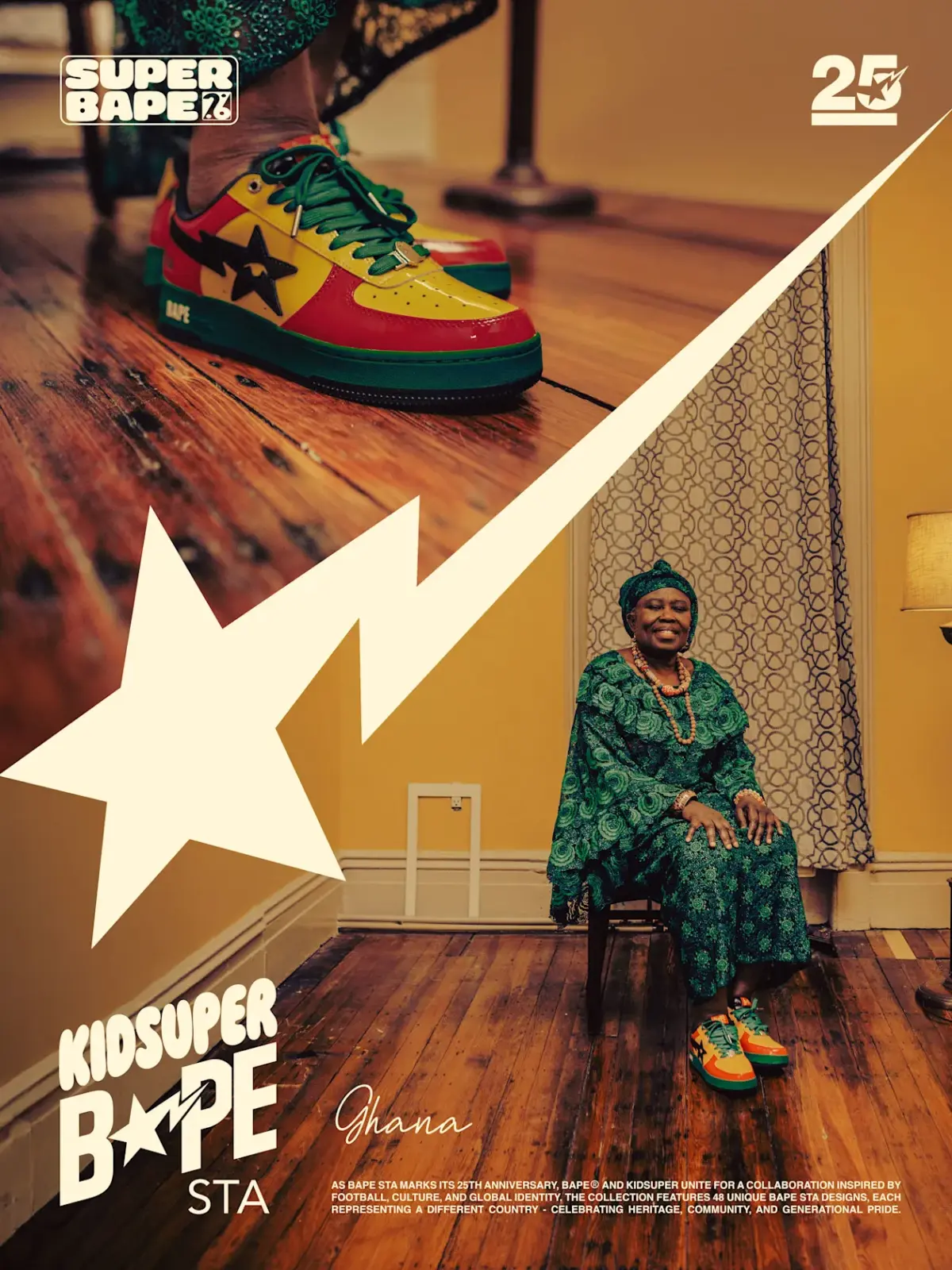 BAPE y KidSuper lanzan una colección de zapatillas inspirada en las 48 selecciones del Mundial 2026