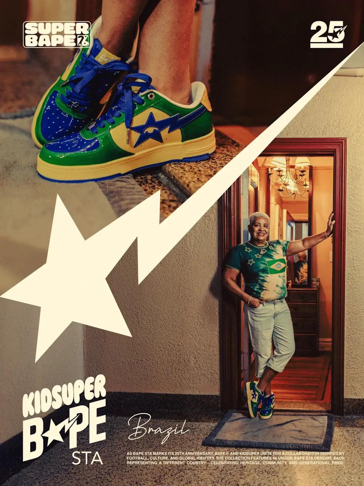 BAPE y KidSuper lanzan una colección de zapatillas inspirada en las 48 selecciones del Mundial 2026